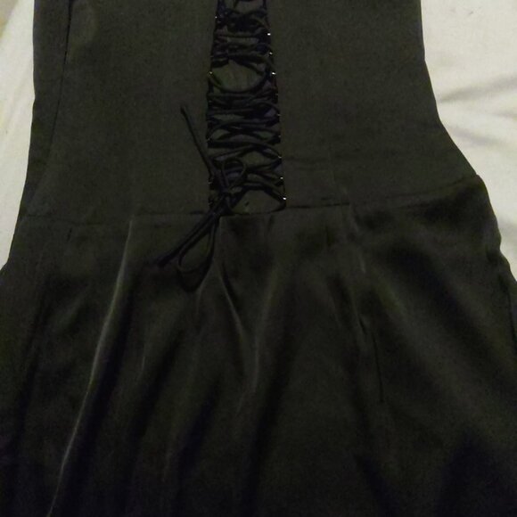 COPY - Oh Polly ADELAIDE Lace-Up Corset Mini Dress in Black, size US 4 UK 8 - Picture 6 of 10